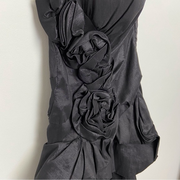 DAISY black dress strapless silky contemporary dark Academia luxury XS - Picture 5 of 16